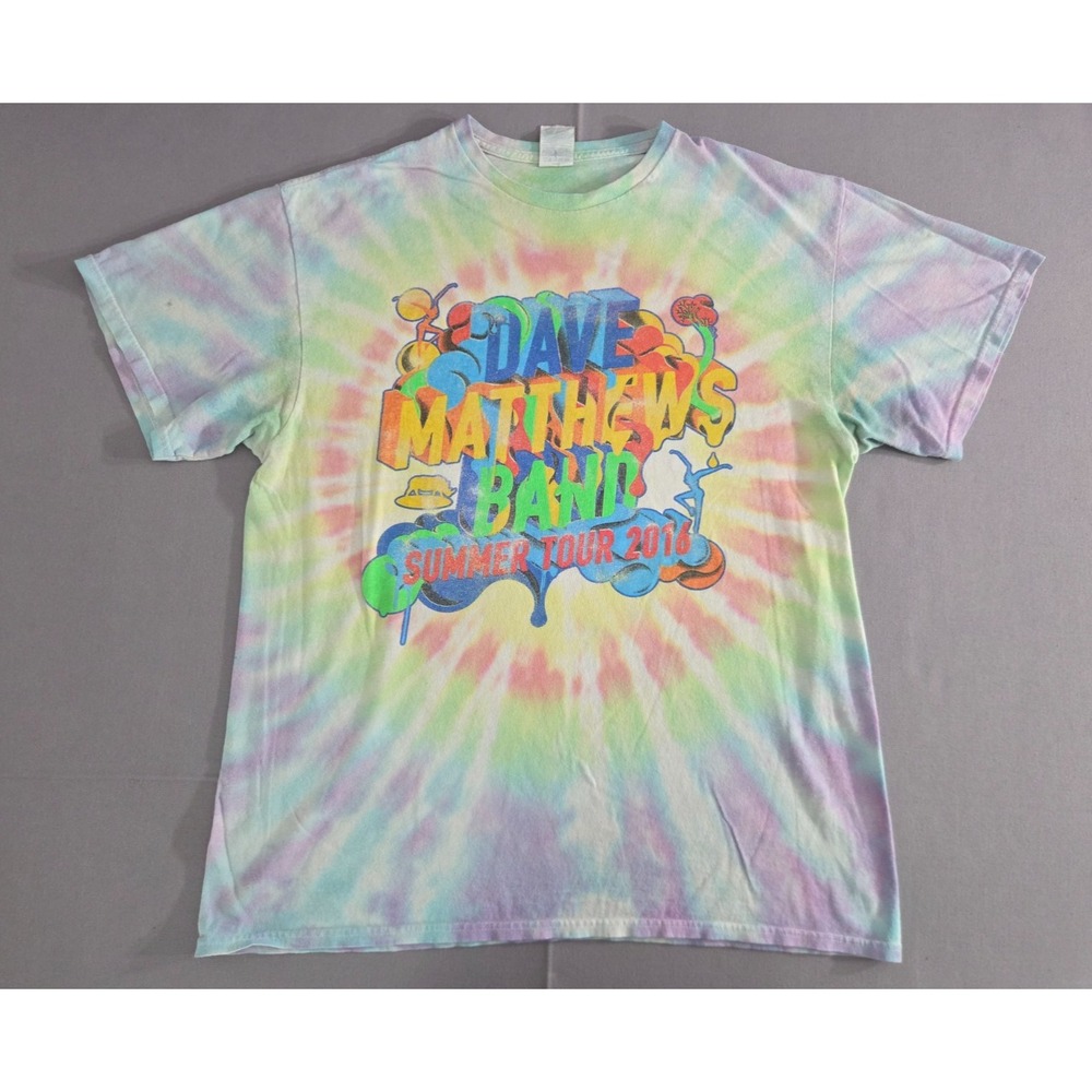Delta Dave Matthews Band Shirt Mens Large Tie Die 2016 Summer Tour Concert DMB